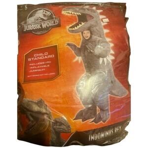 FUNNY COSTUME! WORLD INFLATABLE GRAY DINOSAUR INDOMINUS REX- CHILD LARGE